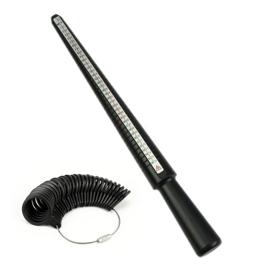 US EU Standard Ring Size Mandrel Stick Finger Gauge Ring Sizer Measuring Jewelry Tool Set Ring Size Jewellery Tools: Set 2