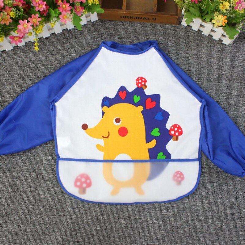 Cute Baby Bibs Waterproof Long Sleeve Apron Children Feeding Smock Bib Burp Clothes Soft Eat Toddler Baberos Bavoir