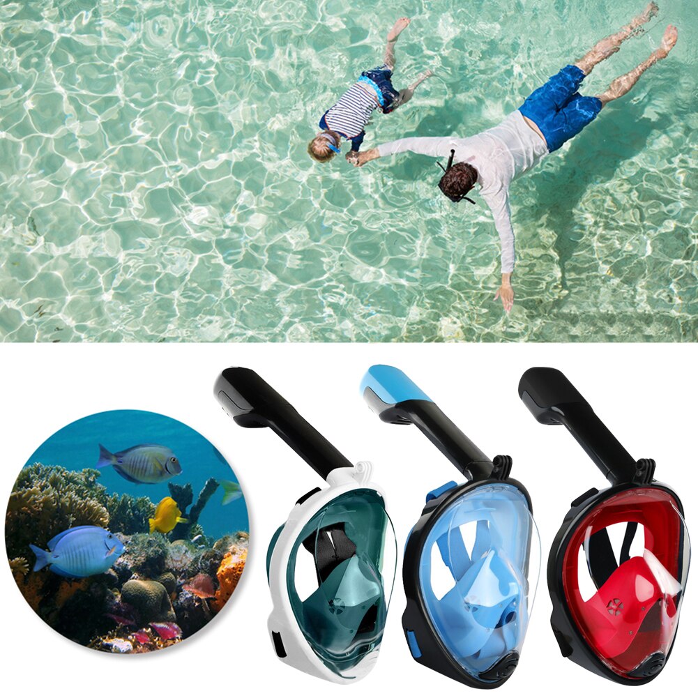 Scuba Diving Mask Full Face Snorkeling Mask Underwater Anti Fog Snorkeling Diving Mask for Swimming Spearfishing Dive