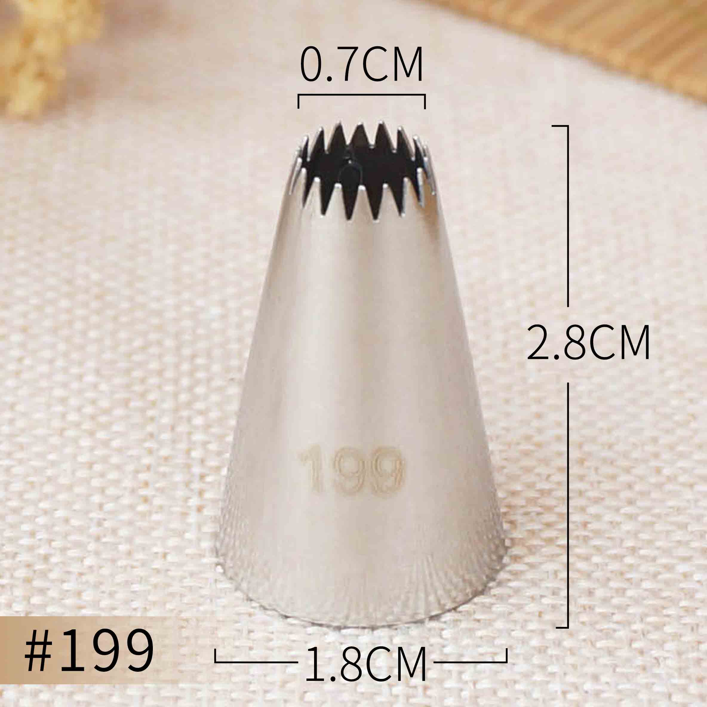 #199 Small Size Open Star Piping Nozzle Cake Decorating Tools Stainless Steel