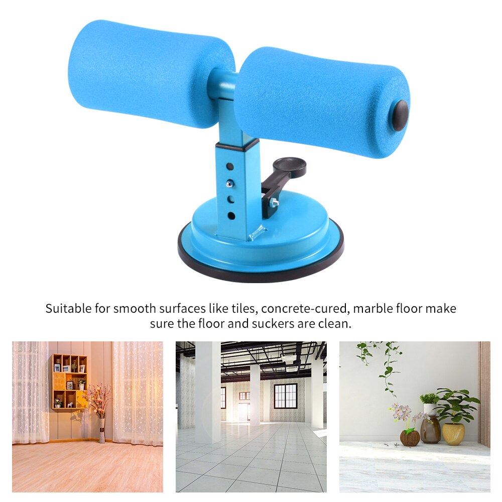 Adjustable Height Multifunctional Belly Rolling Home Gym Workout Equipment Sit Up Assistant Device Floor Suction Abdominal Aid