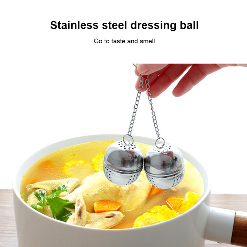 Seasoning Ball Stainless Steel Seasoning Ball Pot Spice Leaking Soup Ball Marinated Ball Spice Tools Kitchen Tools