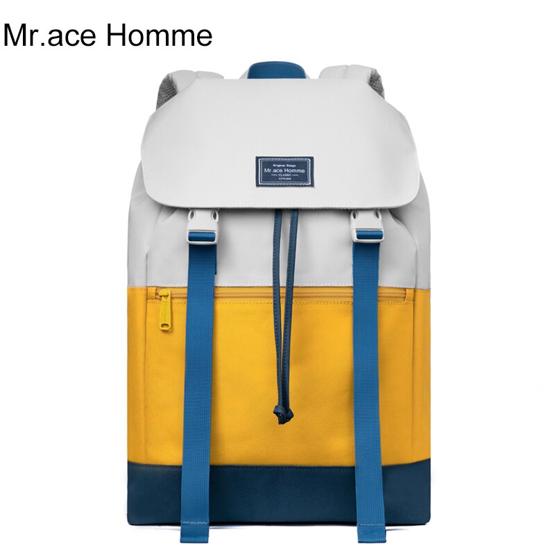 Mr.ace Homme Colorful Laptop Backpack With Lid Women Cover School Backpack Men Waterproof Travel Bag For Boy College Bag Girl