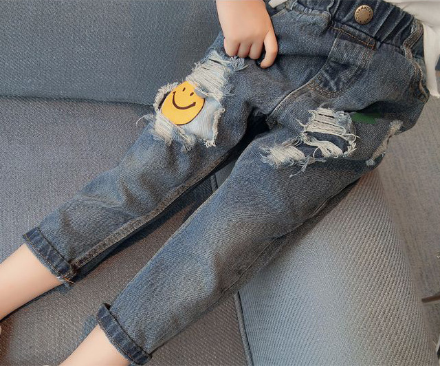 Pantalones vaqueros rasgados para bebés y niñas, Jeans holgados con agujeros, ropa para niños de 2 a 7 años, primavera