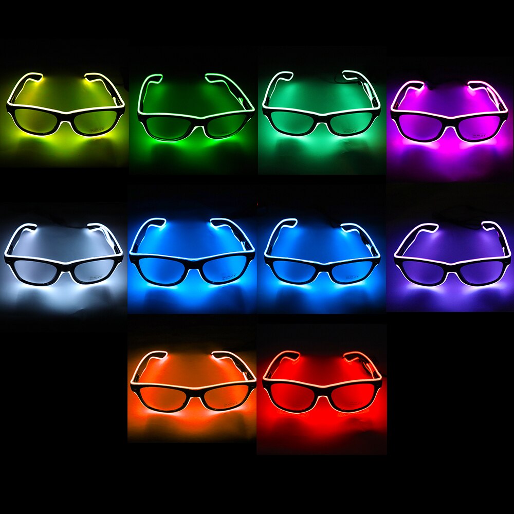 LED Glasses Light Up Shades Flashing Luminous Rave Night Christmas Activities Wedding Birthday Party Decoration led glasses