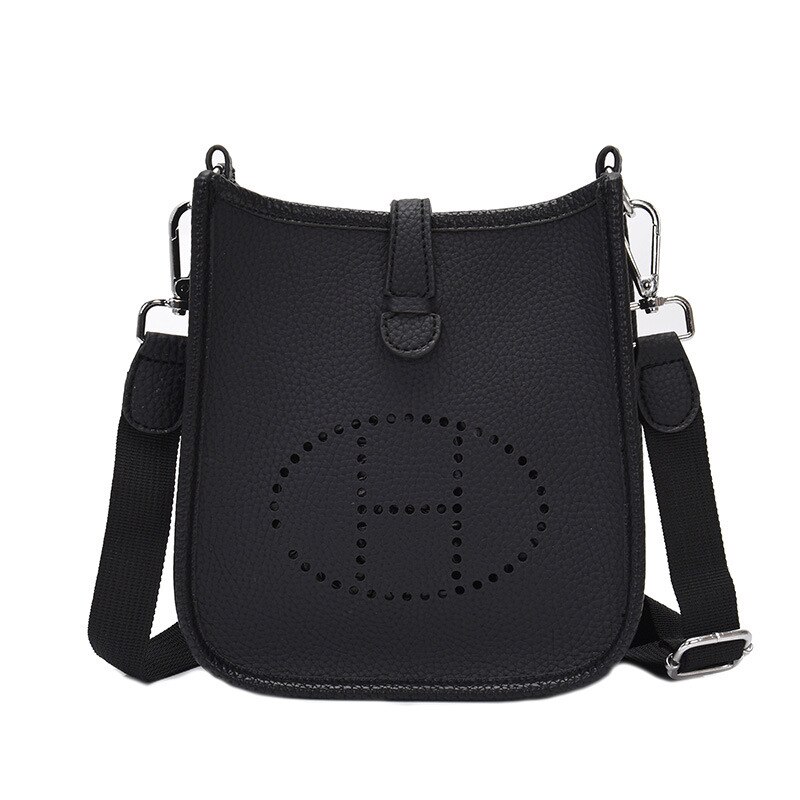 casual texture bag on the product simple strand empty hand shoulder bag female bag tide female handbag: black