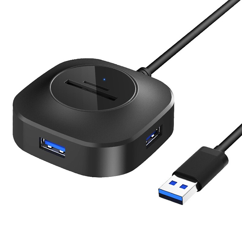 Usb 3.0 hub hub, usb 3.0 geheugenkaart sd / tf kaartlezer splitter leesbare u-schijf