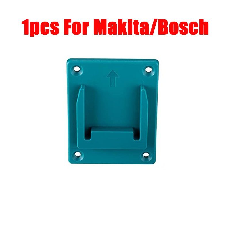Soporte para máquina, estante de almacenamiento de batería para baterías Makita/Bosch/Dewalt/Milwaukee de 18V, soporte para herramientas de montaje en pared, dispositivos de fijación, 1 ud.: Negro