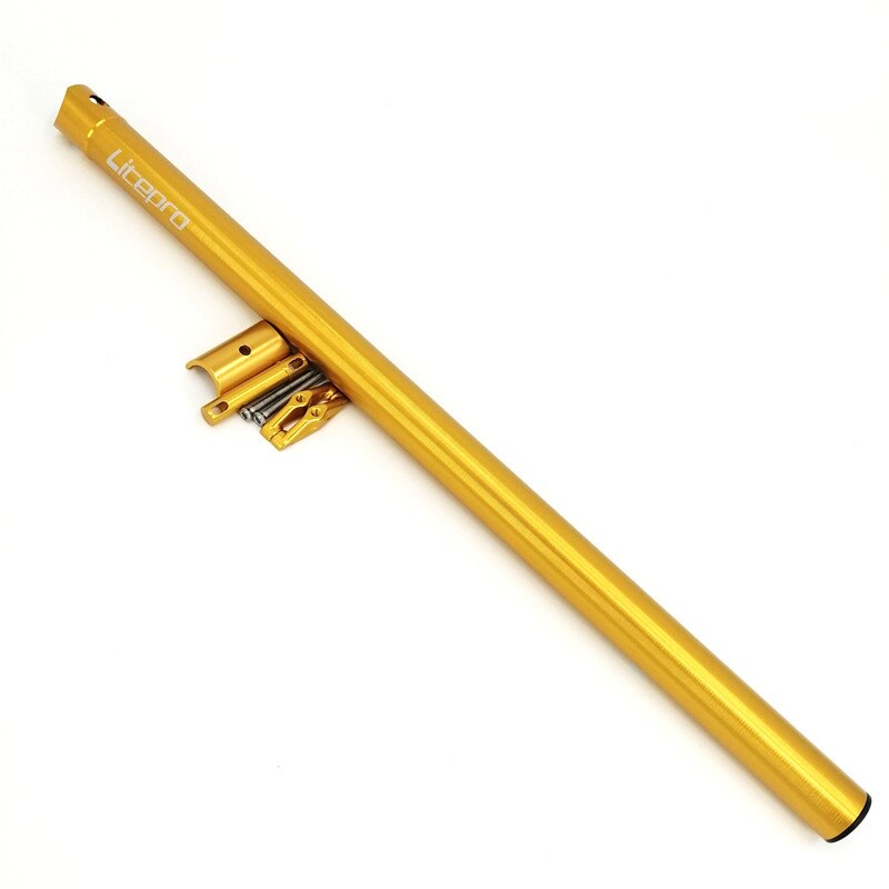 Litepro  a61 saddelpin 31.8mm *600mm 580mm brompton foldecykel sadelpind aluminiumslegering sadelrør sadelpinden: Guld 31.8mm