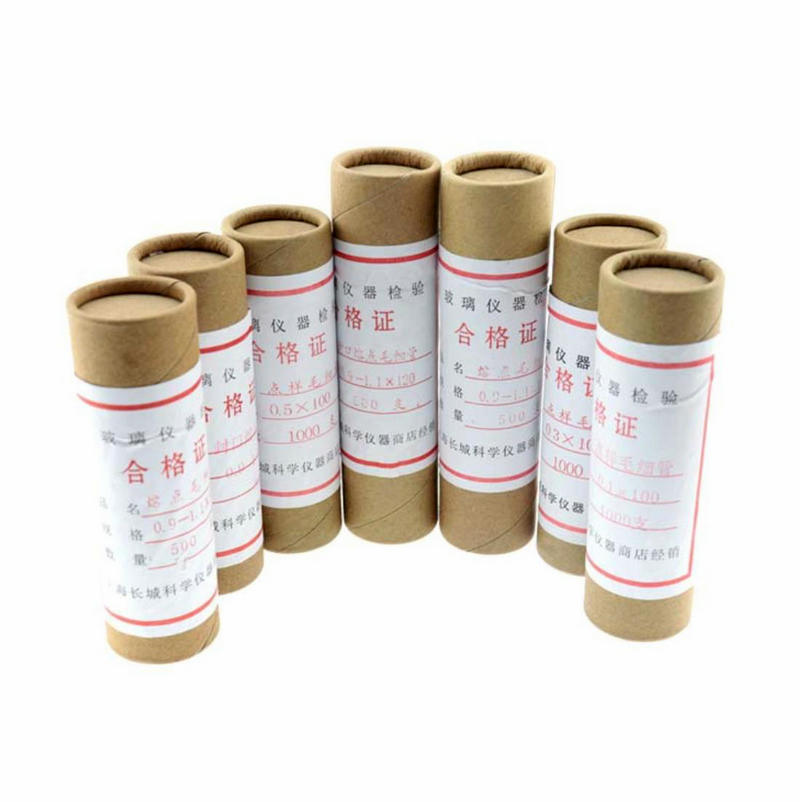 1Box/Lot 500pcs/Box Glass Melting Point Capillary Pipette Microcapillary Tube Dia 0.9-1.1mm Length 80/100/120mm For Analysis