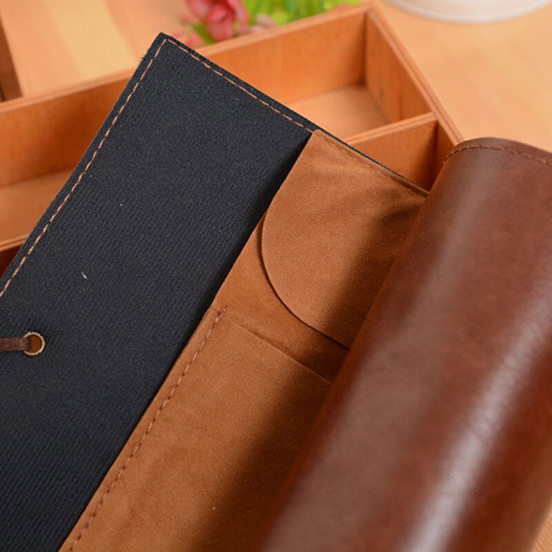 Retro Schatkaart Potlood Gevallen Luxe Roll Leer PU Pen Zak Pouch Voor Boy Girl School Briefpapier Levert Cosmetische Tas