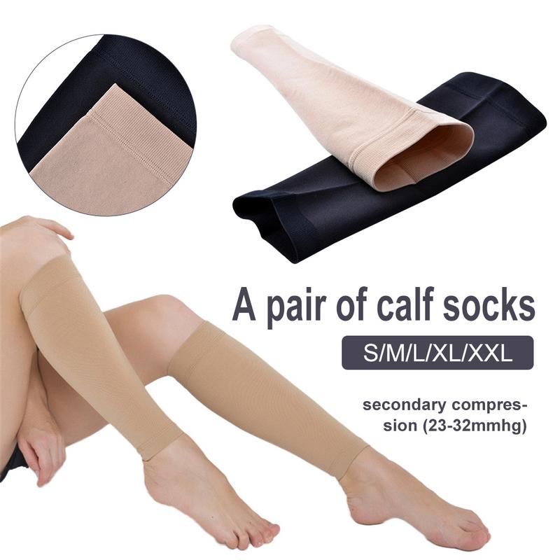 Secundaire Compressie Kalf Sokken Anti-Gebogen Elastische Antislip Mouwen Footless Compressie Basketbal Sokken Sport Protector