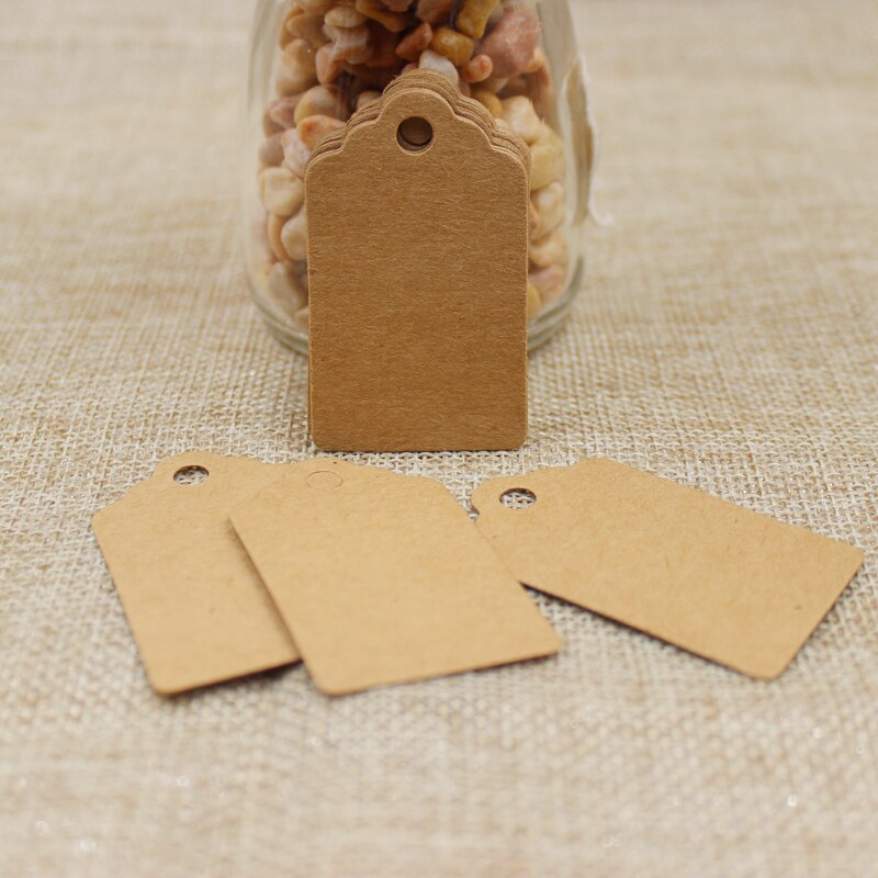 200 stuks 5*3cm beste -seeling diy kraft / wit / paars / marineblauwe papieren labels schelpkop label bagage trouwnotitie blanco prijskaartje