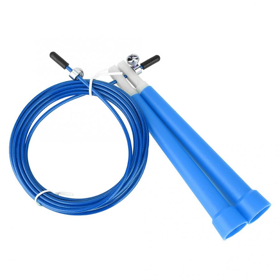 3meters Fitness Jumping Rope Adjustable Steel Wire Skipping Jumping Rope Fitness Training Workout Competition Skipping Rope: Navy Blue