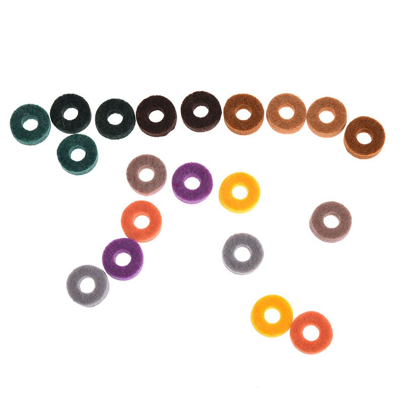 20 stuks/pak ronde zachte voor drumstel bekkenstandaard vilten ring pad vervangende bekkens vilten pad muziekinstrument accessoires
