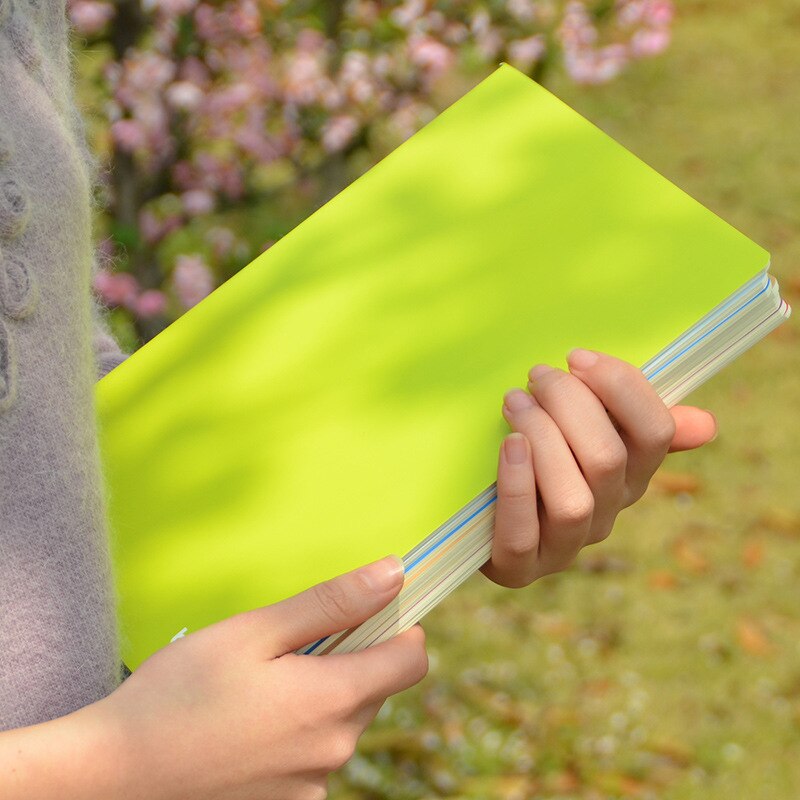 1 PC Candy Color Diary School Student Homework Notebook A5&A4 60 pages 80 GSM lined paper, Thick paper hardcover Stationary