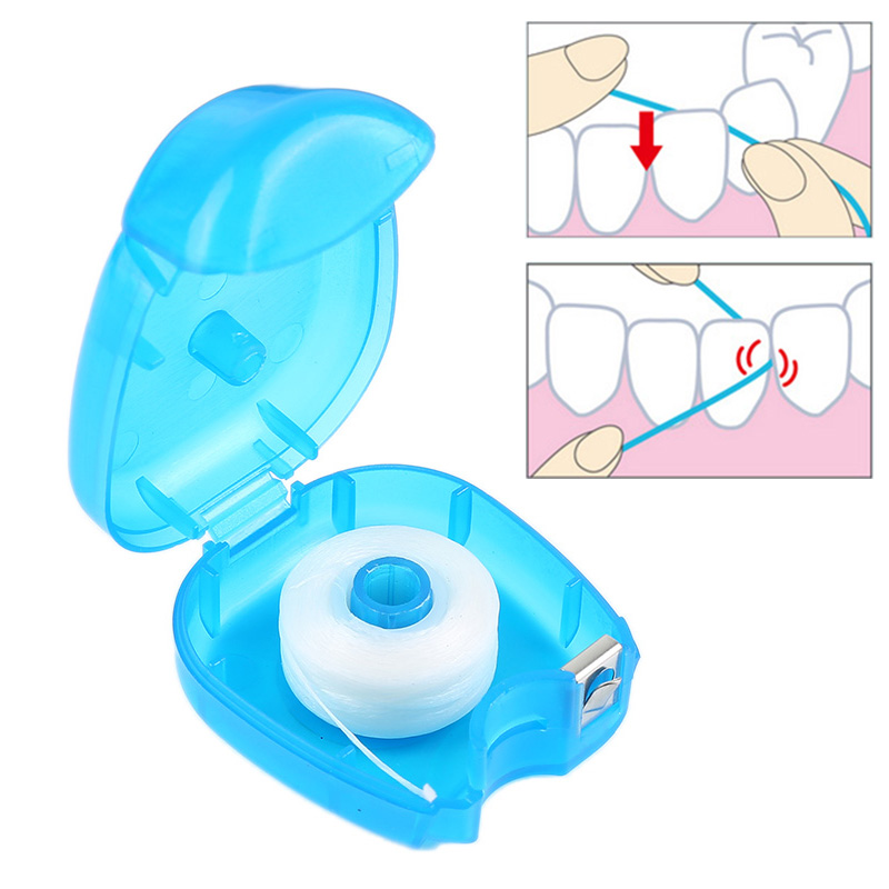 Hilo Dental esencial para cuidado bucal de 25m con estuche utensilio para cuidado bucal higiene Dental portátil