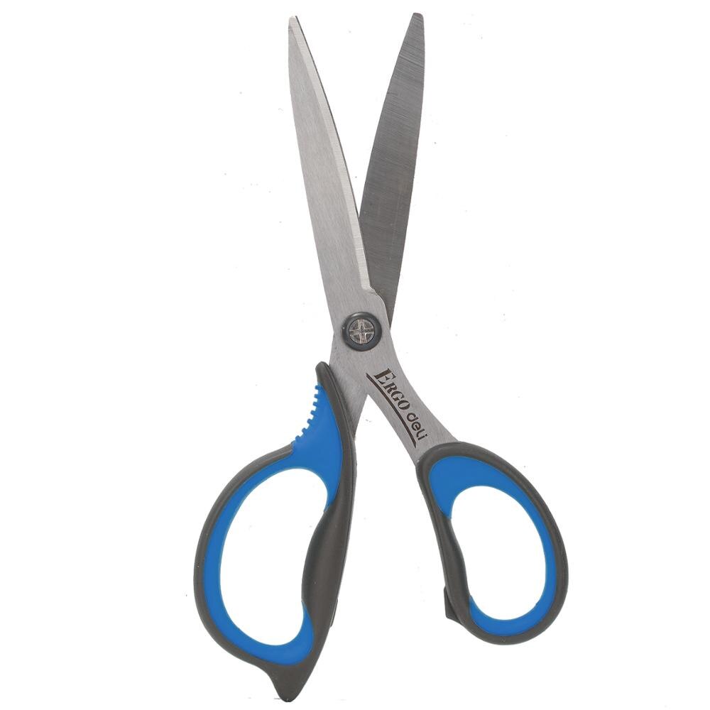 Deli-Tijeras de tacto suave E77760, 210mm, 8, 1/4 ", para el hogar, tijera de oficina, artesanía a mano, papelería, Corte fuerte