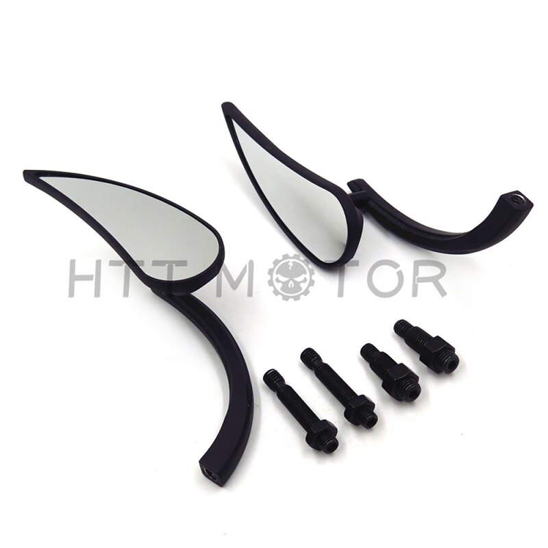Aftermarket Motorcycle Parts Teardrop Rad II Rearview Mirror For Harley Davidson Street Sportster Cruiser BLACK