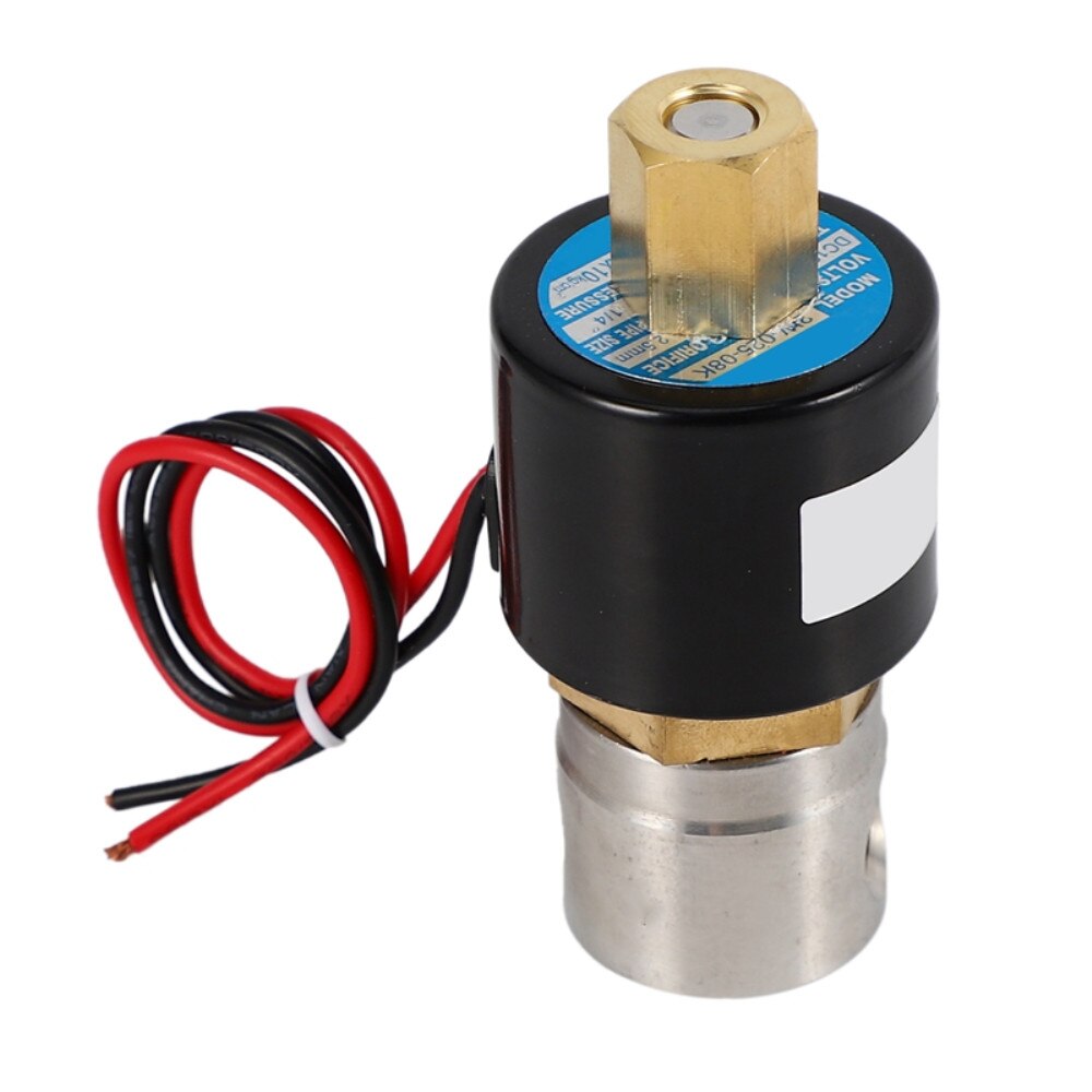 1PC 1/4" DN08 BSP AC220V DC12V DC24V Stainless Steel 304 Normally Open Electric Solenoid Valve N/O
