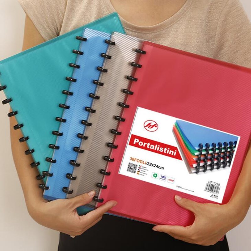12-hole a4 business office loose-leaf bag rotating folder color booklet student music folder