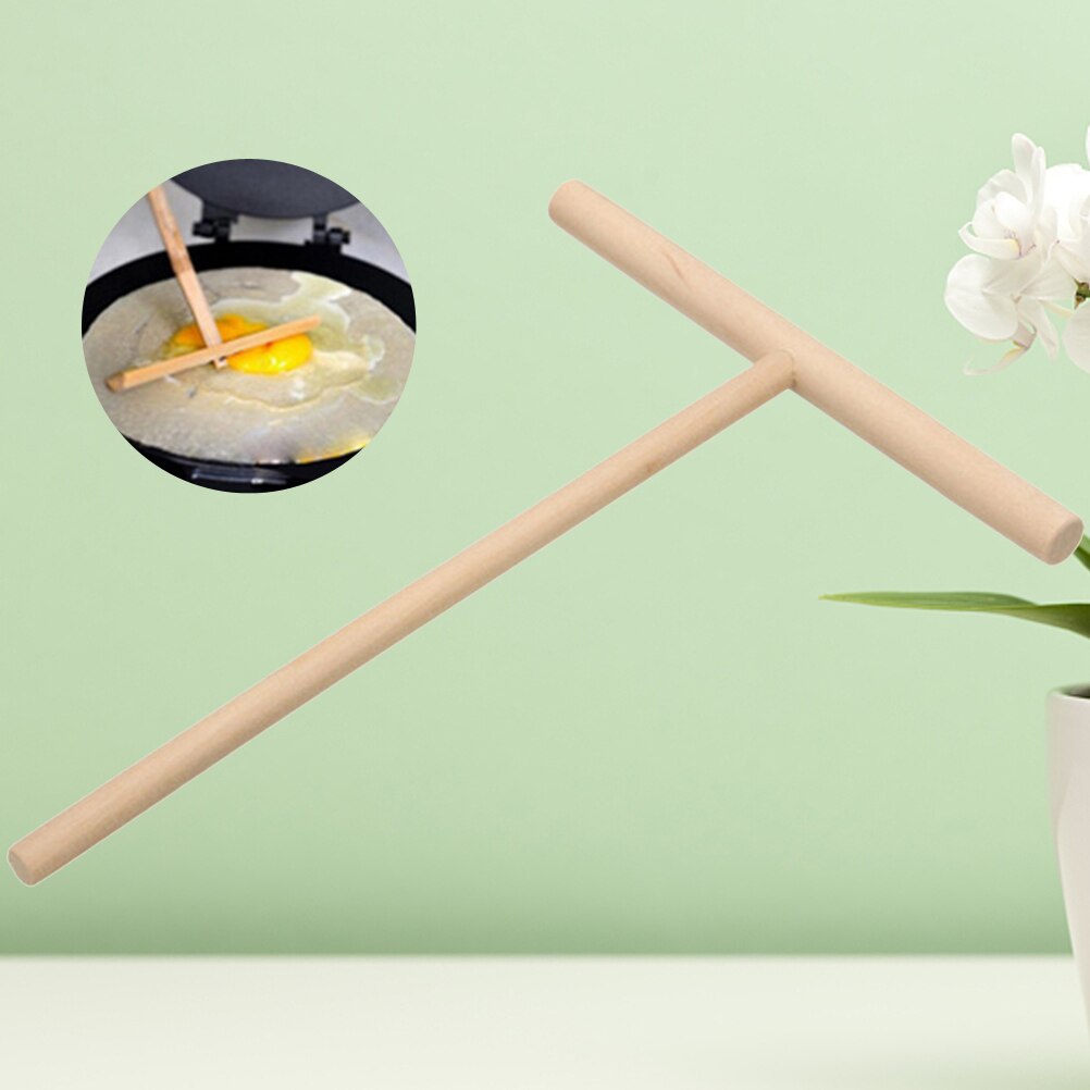 1/2pcs Wood Indispensable Crepe Batter Spreader Skillet Pan for Kitchen Utensils