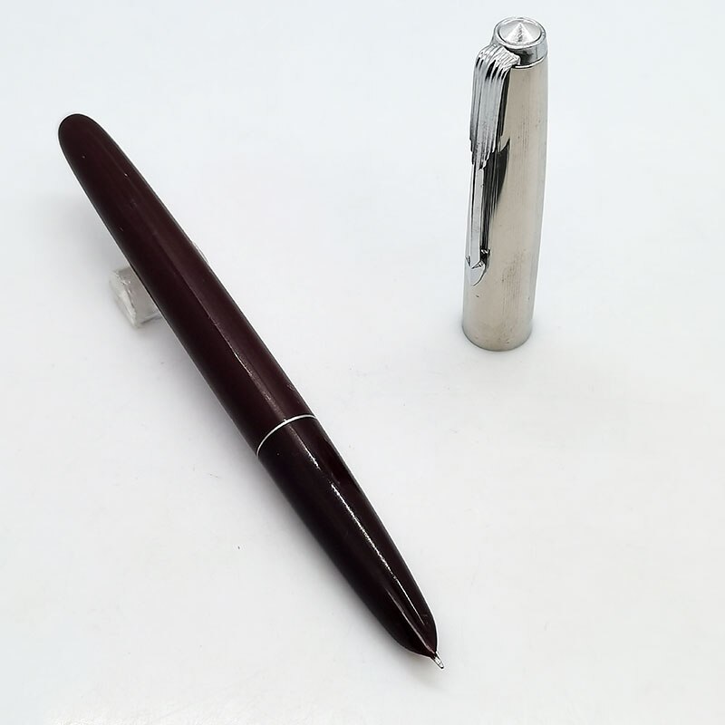Stylo plume Vintage Hero Yong Sheng 412, de papeterie d&#39;écriture à pointe Fine pour étudiants utilisant les années 1990: Bourgogne