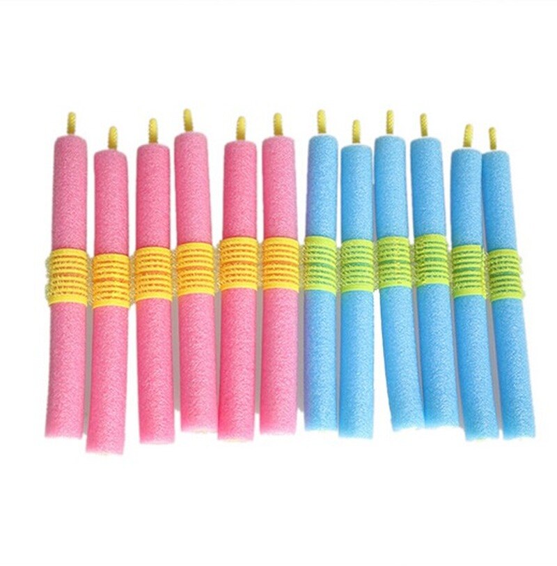 12PCS Soft Hair Curler Roller Curl Hair Bendy Rollers DIY Magic Hair Curlers Tool Styling Rollers Sponge Hair Curling