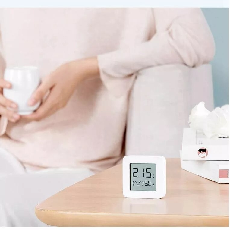 I lager xiaomi smart lcd -skärm digital termometer 2 mijia bluetooth temperaturfuktighetssensor fuktmätare mijia app