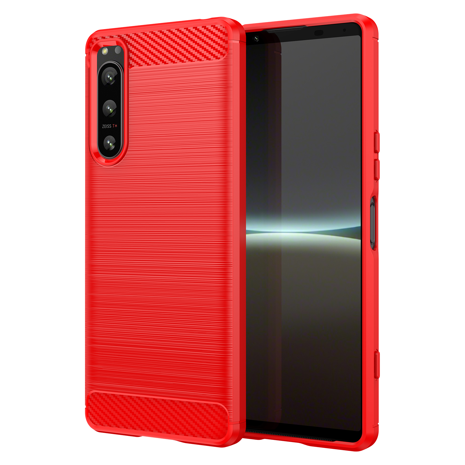 Para Sony Xperia 5 IV funda Xperia 5 IV cubierta a prueba de golpes suave silicona teléfono parachoques para Sony Xperia 5 IV III II 5 Fundas 6,1 pulgadas: Acrílico / Rojo