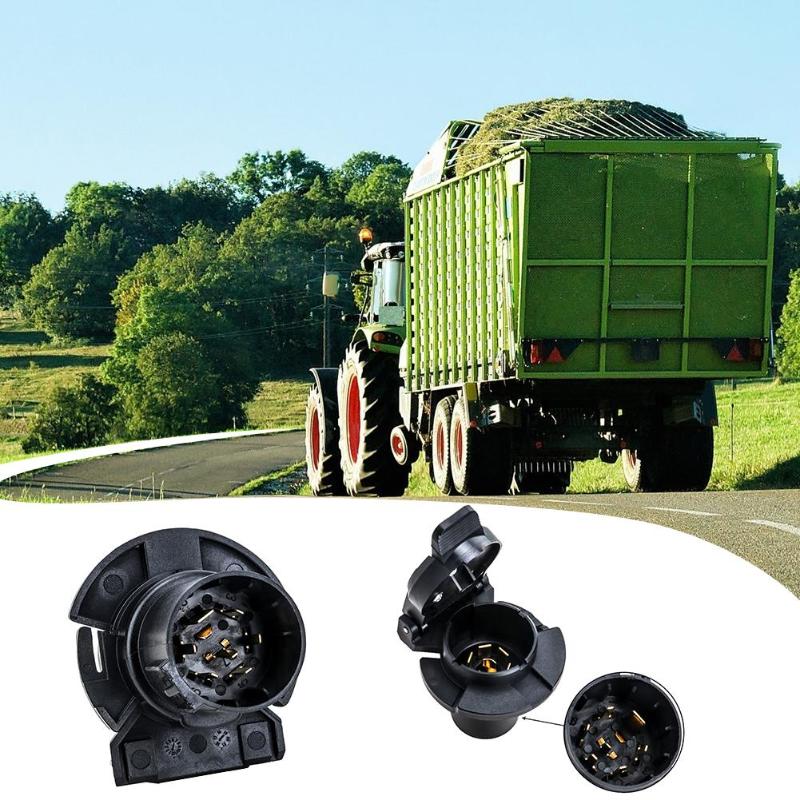 12V 7Pin Vehicle-Side Trailer Socket 7 Pin RV Blade Style Adapter Connector