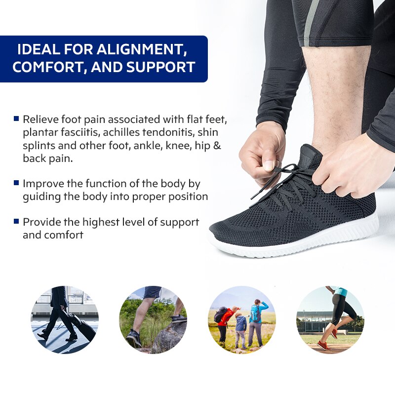 3 angni ortotiske innleggssåler for sko buestøtte flate føtter skopute kvinner menn ortopedisk fotpleie for plantar fasciitis innleggssåler