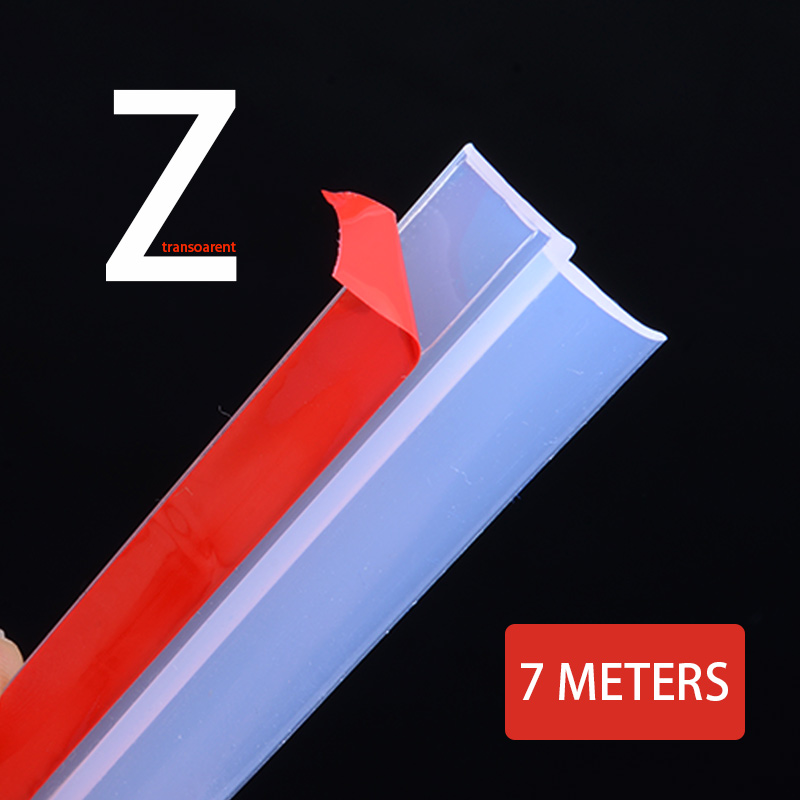 Transparent Z Type Car Door Rubber Seal High Density Sealing Strip Edge Trim Z-shaped Car Door Seals: 7M Transparent Z