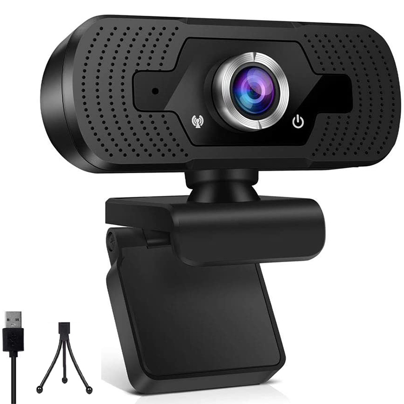 Webcam Full Hd 1080P, Webcam Usb integrata nel microfono supporto messa a fuoco manuale Plug and Play Web Camera con treppiede Pc: Default Title