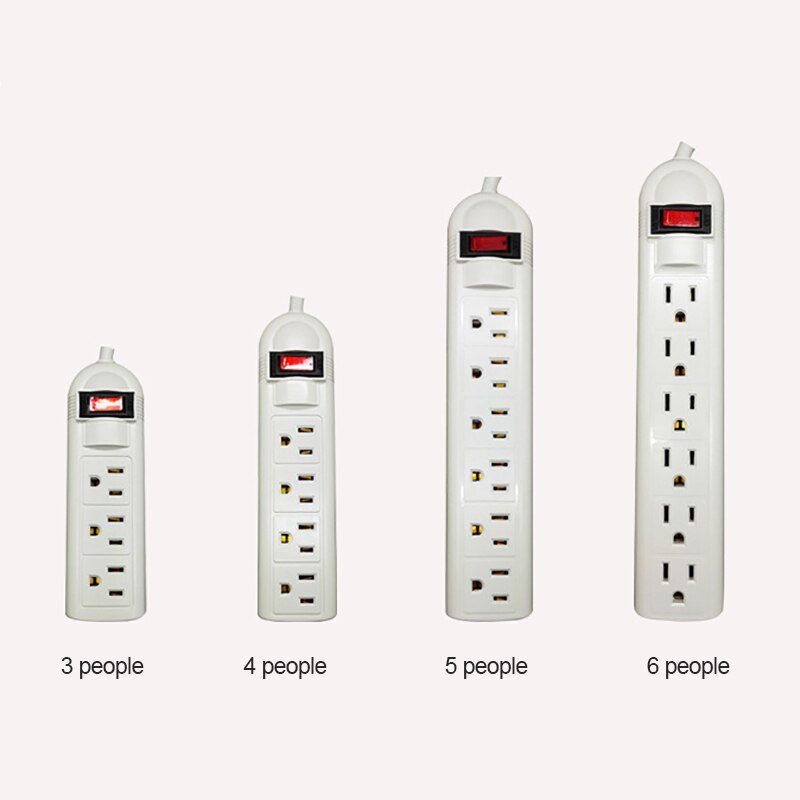 1.8m Extension Socket 3/4/6 Outlet Socket Power Strip Surge Protector US Plug Charger Switching Power Supply