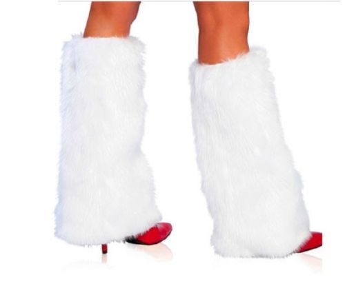 Femmes fausse fourrure jambières Fluffies Shaggy Boot chaussures couvre cheville manches cache-pieds solide plume jambières pour les femmes