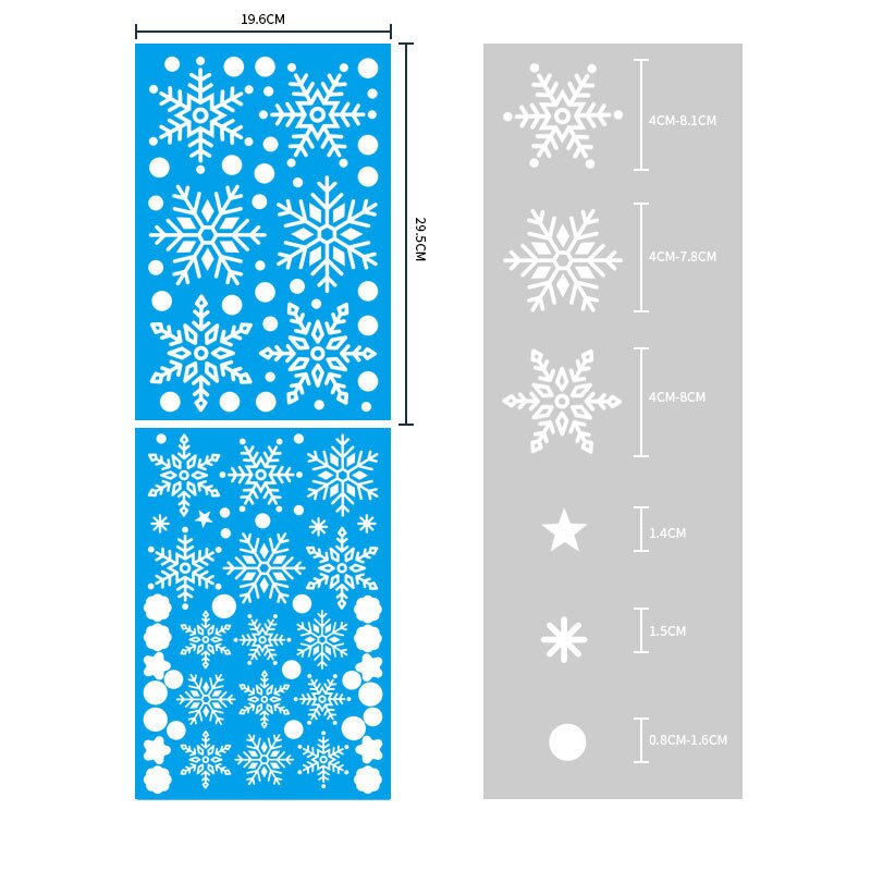 27 Stks/partij Witte Sneeuwvlok Sticker Decoratie Glas Venster Kinderkamer Kerst Muurstickers Thuis Decals Decoratie Jaar