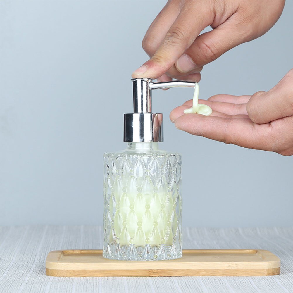 Tomme glasflasker med lotionbeholdere toiletartikler flasker genopfyldelig shampoo emulsion flydende sæbebeholder ansigtsrensevæske