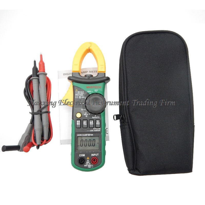Mastech MS2108A Digital Clamp Meter Auto range Multimeter AC 400A Current Voltage Frequency clamp MultiMeter Tester Backlight