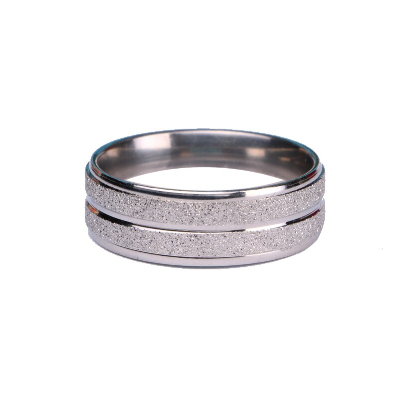 Guld og sølv farve rustfrit stål ringe til kvinder til mænd skinnende finger ring hele smykker