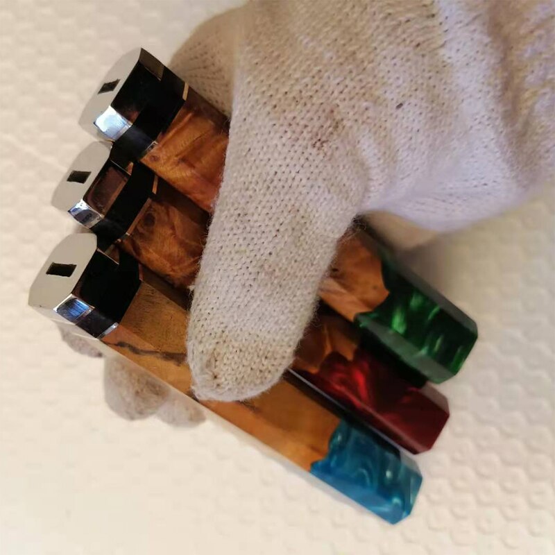 Manche de couteau en bois dur, outil pour la maison, anneau en acier inoxydable, bricolage