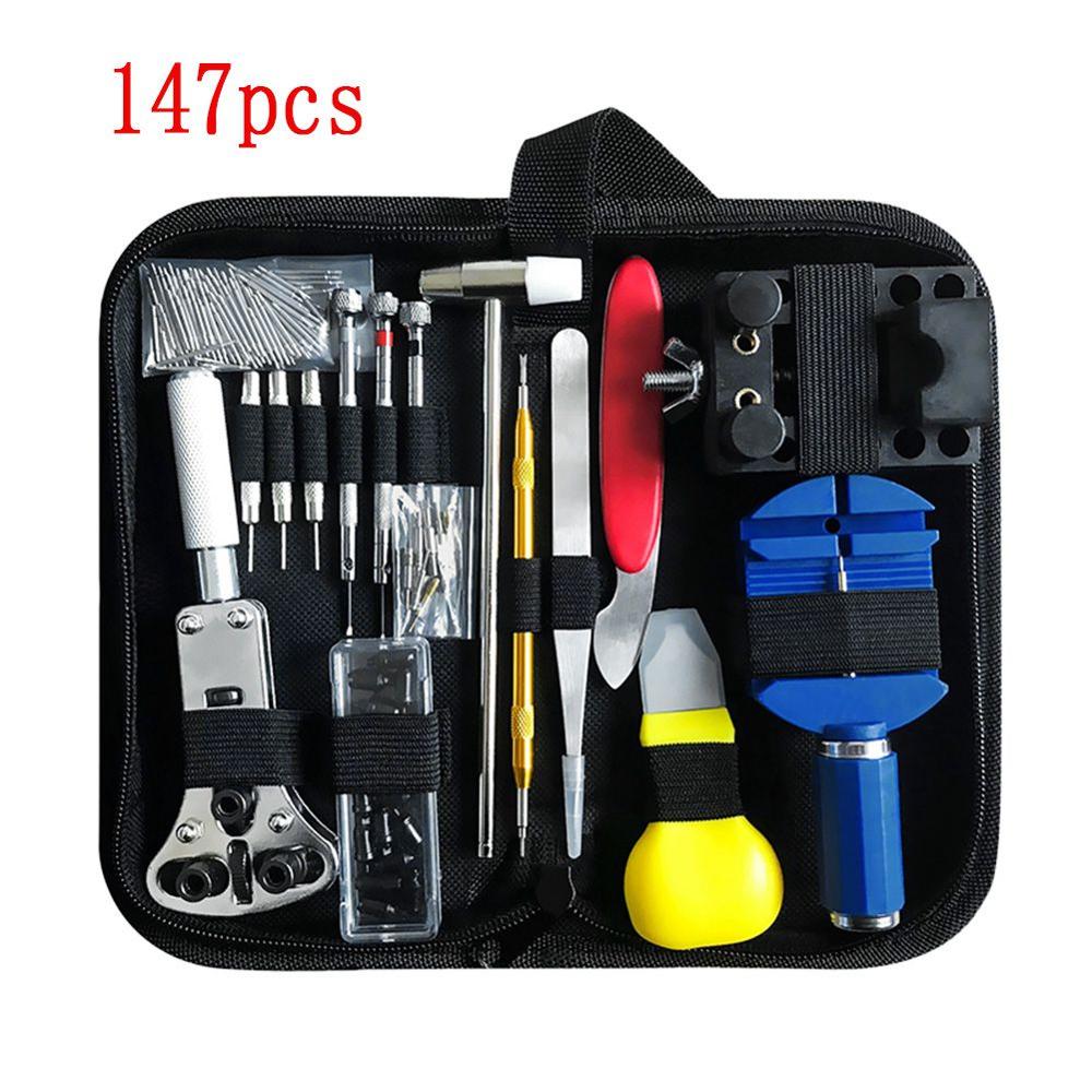 144pcs Watch Repair Tool Kit Clock Watch Tools Set Remover Screwdriver Set Watchmaker Tool saat tamir seti Horloge Gereedschap: 14