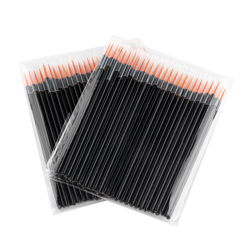 50 Uds. Pincel desechable para decoración de uñas delineador de ojos herramientas de maquillaje manicura pintura pluma herramienta pinceles