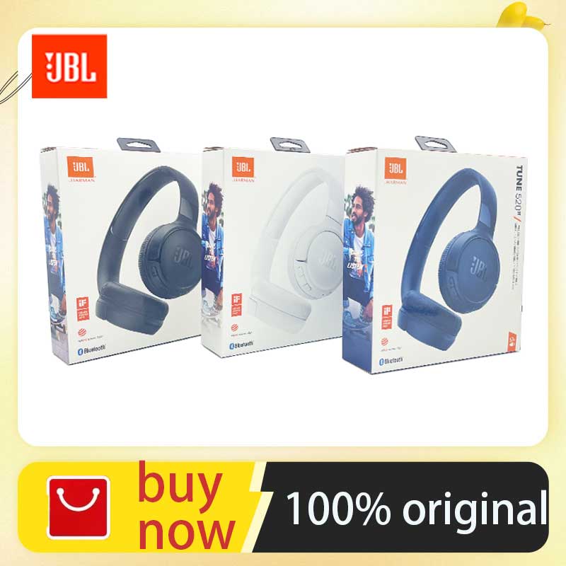 JBL Original TUNE 520BT Auriculares inalámbricos Bluetooth para niños y niñas, auriculares deportivos de música con micrófono