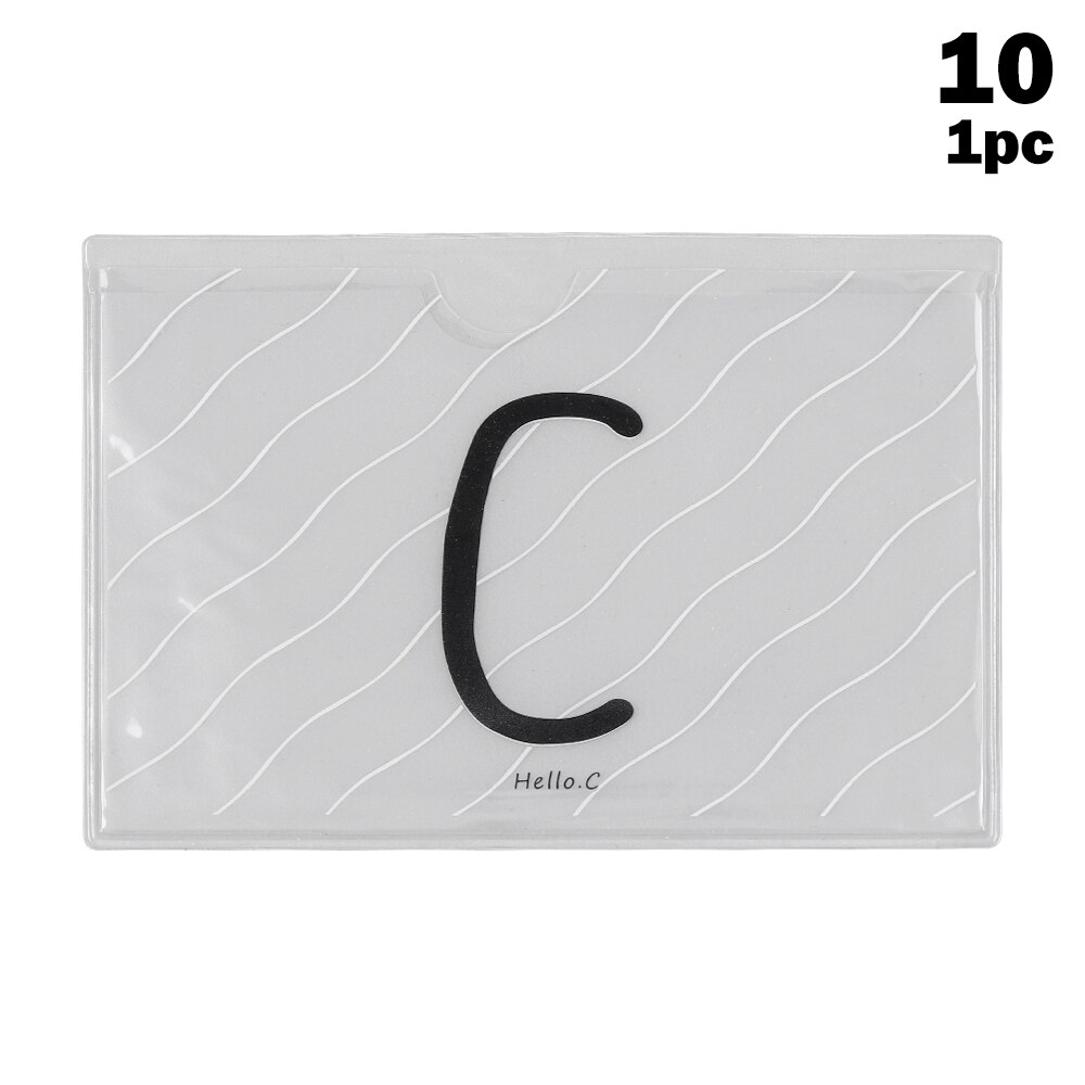 Cute translucent plastic Card bank credit animal pattern stands boy lady girl holder Protector School bus card protection Sleeve: 10