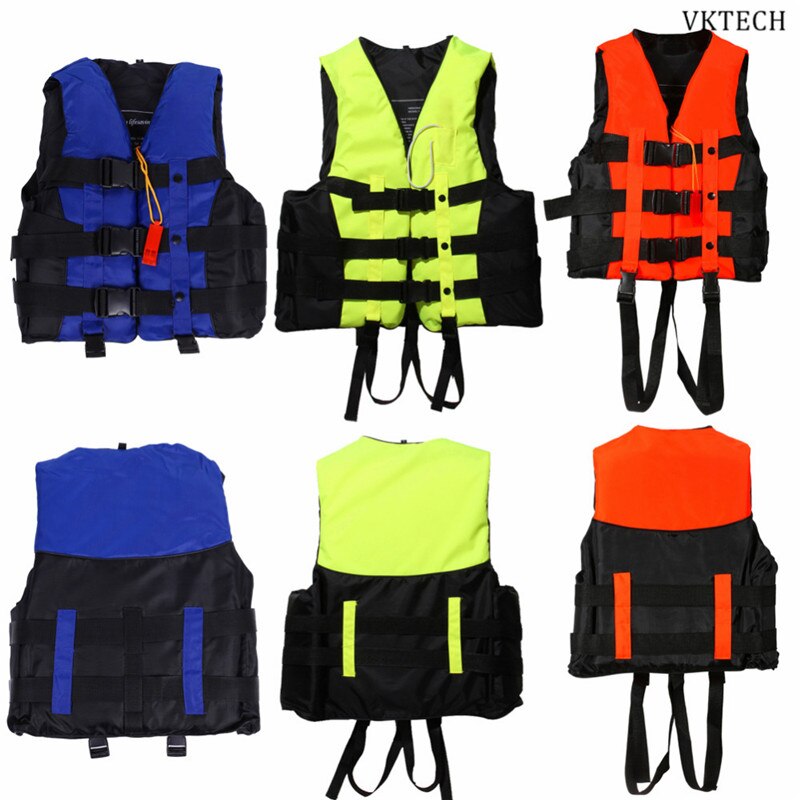 Adult Life Jacket Vest Swimwear Life Vests Jackets with Whistle for Water Sports Man Jacket Swimming Boating Drifting Jacket