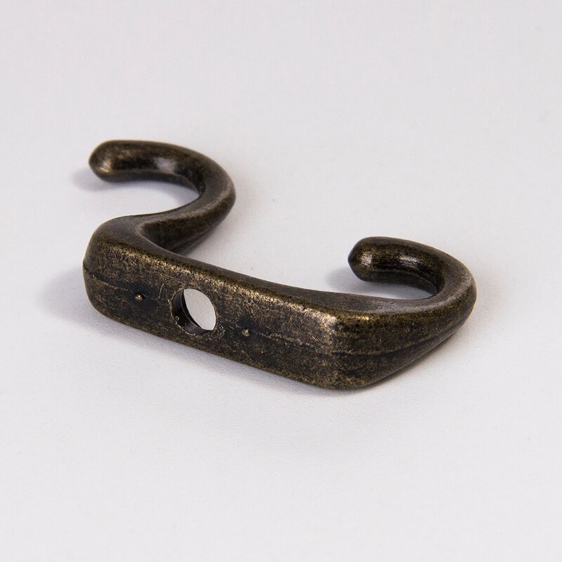 Zink legering materiale antik bronze farve halskæde osv smykker mini lille dobbelt/dobbelt krog holder