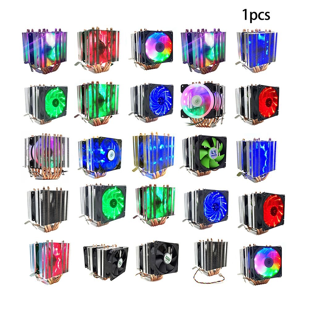 Avc Pure Copper 6 Heat Pipe Cpu Heat Sink Amd 1155 1156 Desktop Computer Cpu Fan Cpu Cooler Heat Sink