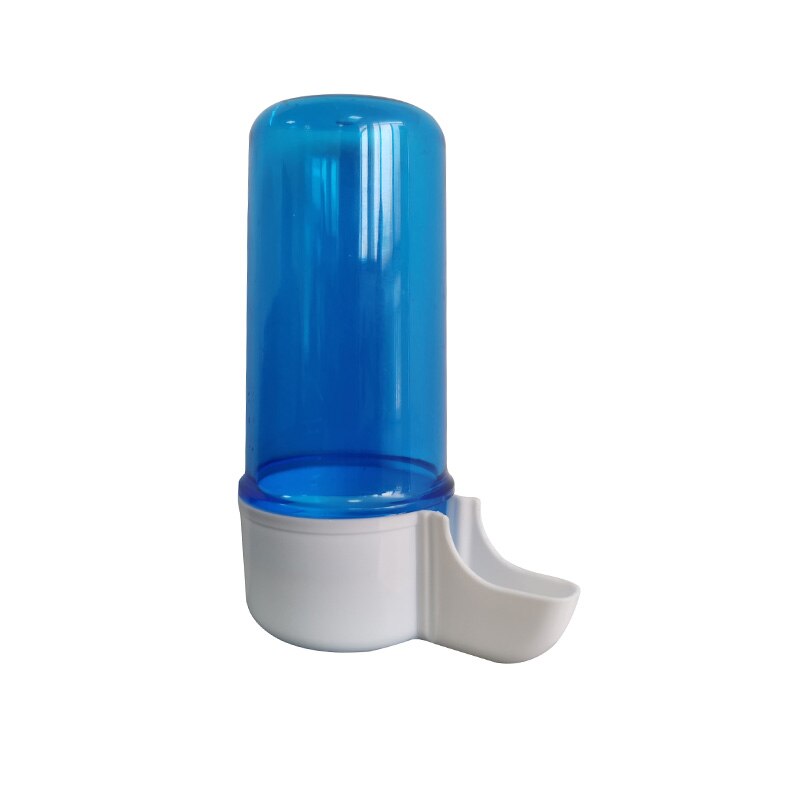 Bebedero semiautomático para loros, caja de alimentación para loros, bebedero transparente azul, bebedero para pájaros, 120ml, 1-3 piezas
