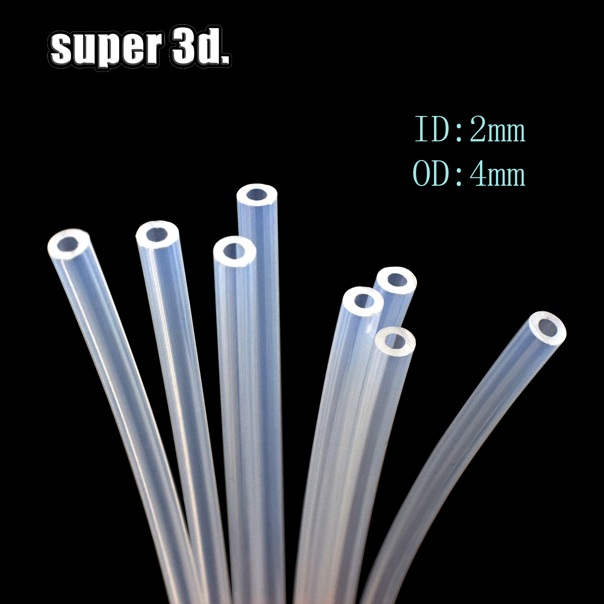 Parti di stampa 3D 1M/2m PTFE tubo trasparente PFA 2x4mm per V5/V6 1.75mm Bowden estrusore j-head Hotend